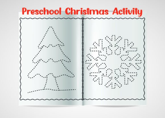 Preschool Christmas Activity Trace, Color & Learn: Build Skills While Celebrating the Season