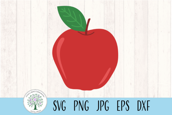 Red Apple: Apple for Teacher Fruit SVG